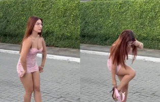 Na Rua, Brida Nunes Tira a Calcinha Usando Só um Vestido – Fapello Vazado